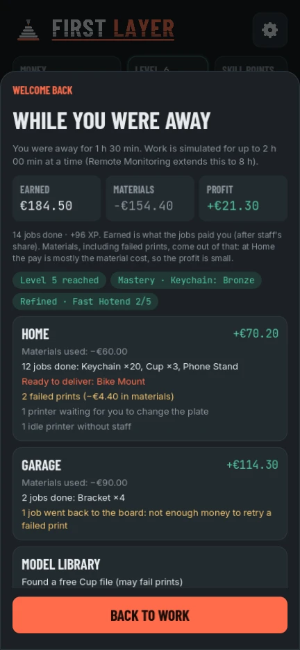 While you were away report
